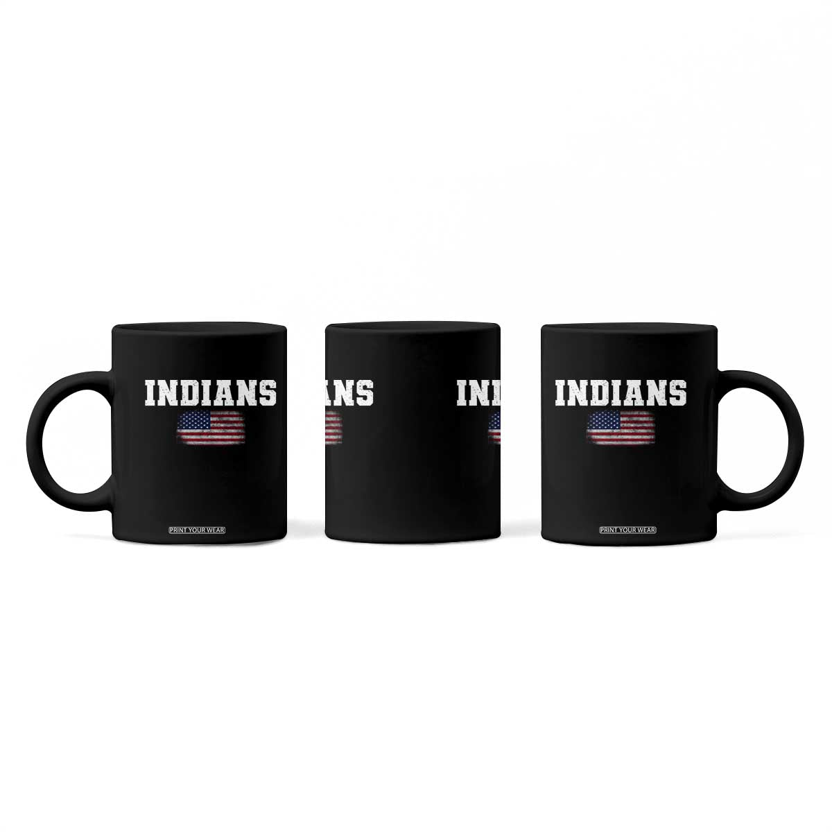Classic Indians Coffee Mug Retro Varsity Vintage Sports Team Name USA Flag TS10 Print Your Wear