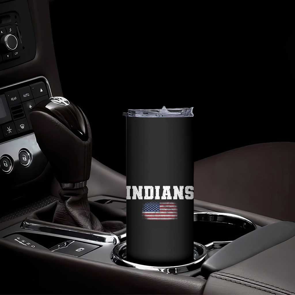 Classic Indians Skinny Tumbler Retro Varsity Vintage Sports Team Name USA Flag TS10 Print Your Wear