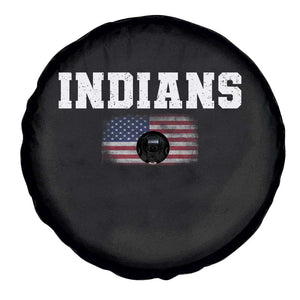 Classic Indians Spare Tire Cover Retro Varsity Vintage Sports Team Name USA Flag TS10 Print Your Wear