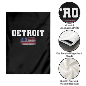 Classic Detroit Garden Flag Retro Varsity Vintage Sports Team Name USA Flag TS10 Print Your Wear