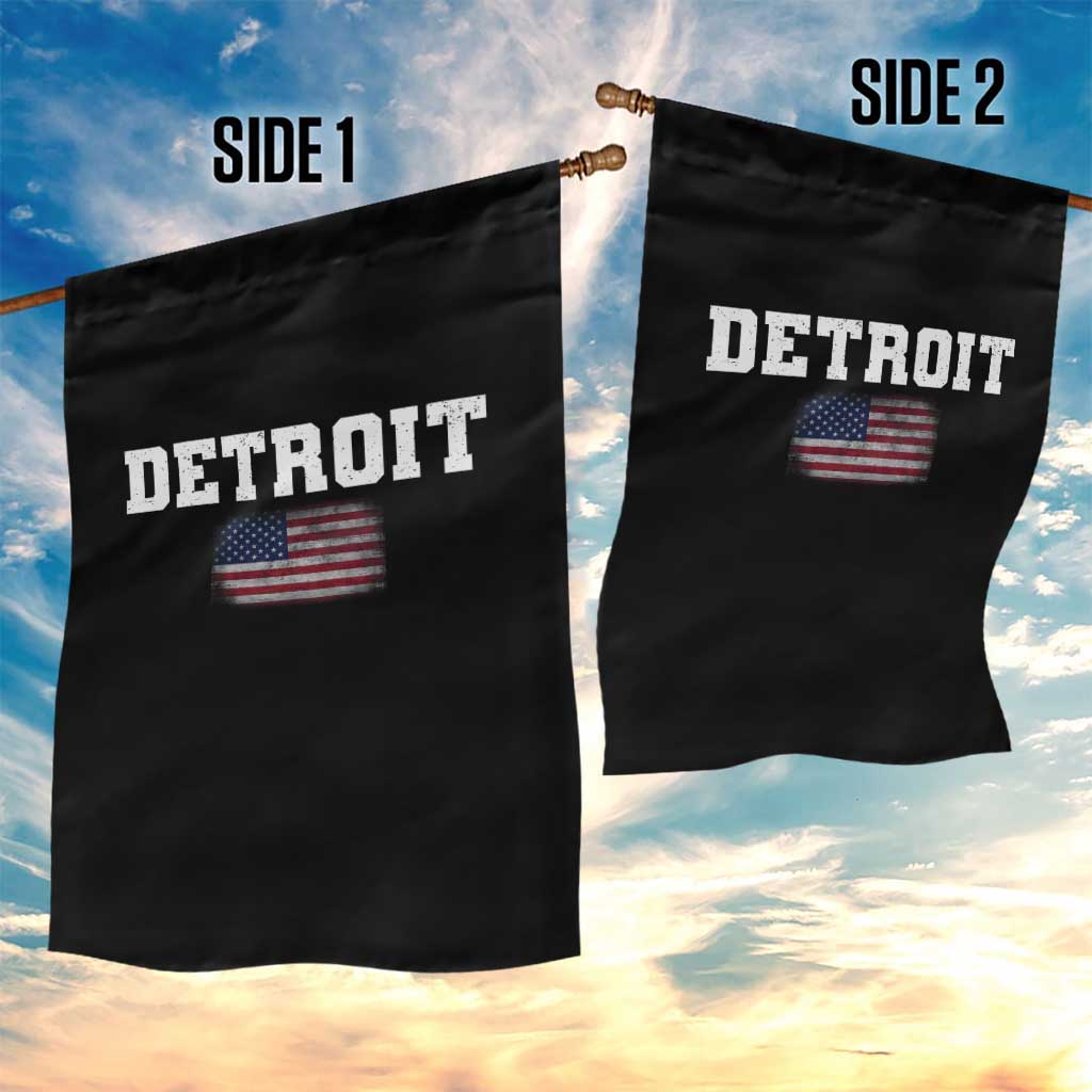 Classic Detroit Garden Flag Retro Varsity Vintage Sports Team Name USA Flag TS10 Print Your Wear