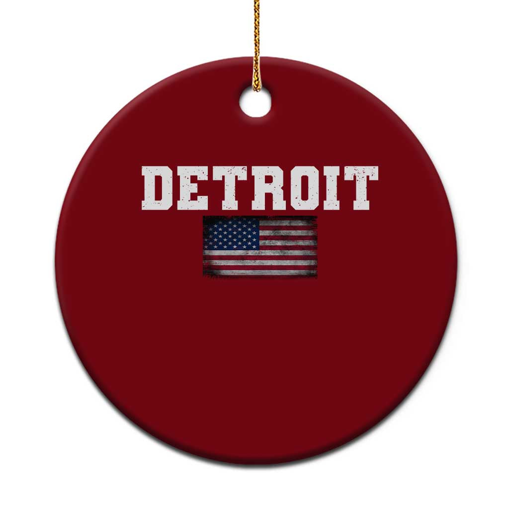 Classic LF Ceramic Ornament DFL Retro Varsity Vintage Sports Team Name USA Flag TS10 1pc Red Print Your Wear