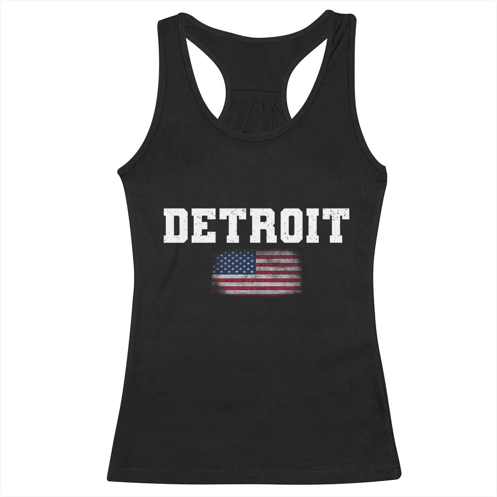 Classic LF Racerback Tank Top DFL Retro Varsity Vintage Sports Team Name USA Flag TS10 Black Print Your Wear