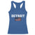 Classic Detroit Racerback Tank Top Retro Varsity Vintage Team Name USA Flag TS10 Royal Blue Print Your Wear