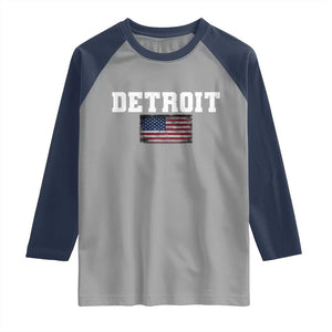 Classic LF Raglan Shirt DFL Retro Varsity Vintage Sports Team Name USA Flag TS10 Sport Gray Navy Print Your Wear
