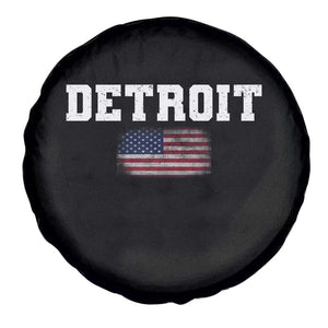Classic Detroit Spare Tire Cover Retro Varsity Vintage Sports Team Name USA Flag TS10 Print Your Wear
