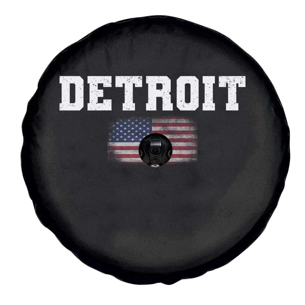 Classic Detroit Spare Tire Cover Retro Varsity Vintage Sports Team Name USA Flag TS10 Print Your Wear