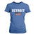 Classic Detroit T Shirt For Women Retro Varsity Vintage Team Name USA Flag TS10 Royal Blue Print Your Wear