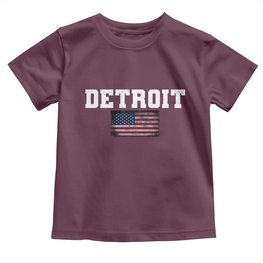 Classic LF Toddler T Shirt DFL Retro Varsity Vintage Sports Team Name USA Flag TS10 Maroon Print Your Wear