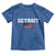 Classic Detroit Toddler T Shirt Retro Varsity Vintage Team Name USA Flag TS10 Royal Blue Print Your Wear