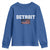 Classic Detroit Youth Sweatshirt Retro Varsity Vintage Team Name USA Flag TS10 Royal Blue Print Your Wear