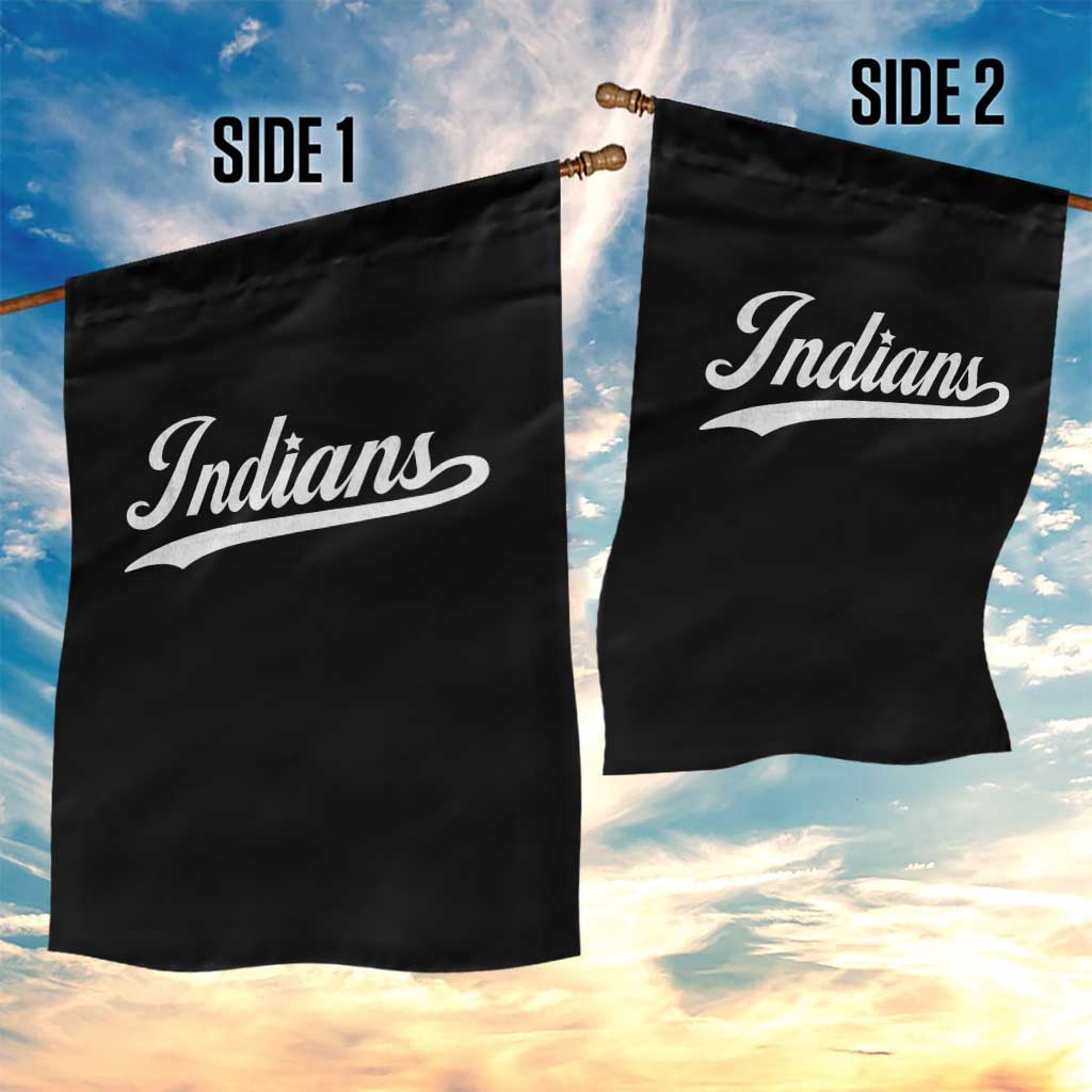 Retro Script Indians Garden Flag Vintage Sports Team Name TS10 Print Your Wear