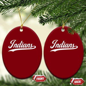 Retro Script Indians Ceramic Ornament Vintage Sports Team Name TS10 Print Your Wear