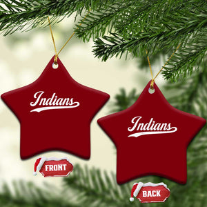 Retro Script Indians Ceramic Ornament Vintage Sports Team Name TS10 Print Your Wear