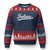 Retro Script Indians Ugly Christmas Sweater Vintage Sports Team Name TS10 Navy Red Print Your Wear