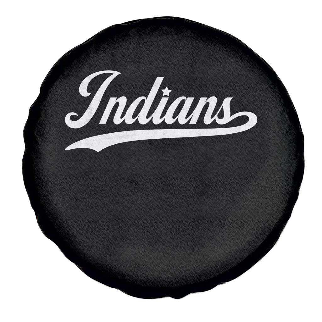 Retro Script Indians Spare Tire Cover Vintage Sports Team Name TS10 Print Your Wear
