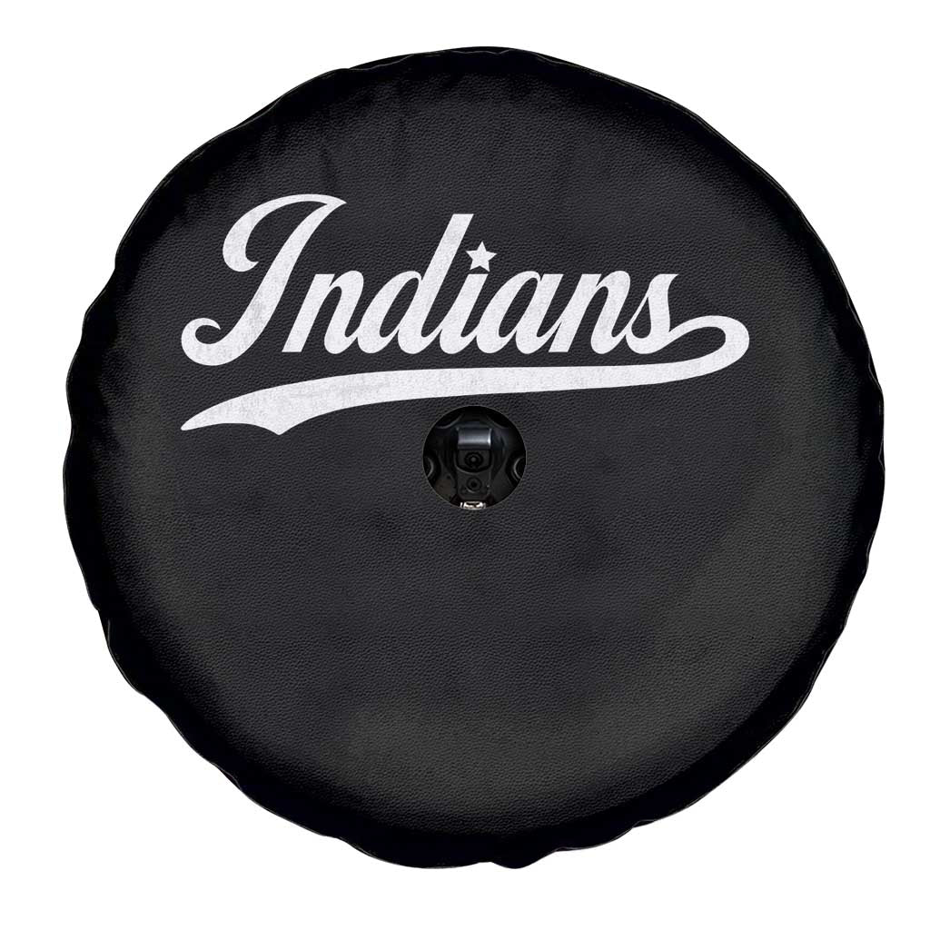 Retro Script Indians Spare Tire Cover Vintage Sports Team Name TS10 Print Your Wear
