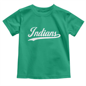 Retro Script Indians Toddler T Shirt Vintage Team Name TS10 Irish Green Print Your Wear