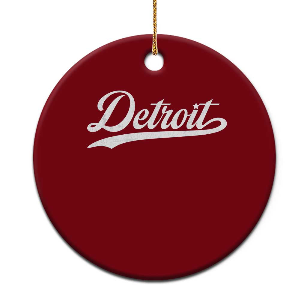 Retro Script DFL Ceramic Ornament Vintage Sports Team Name LF TS10 1pc Red Print Your Wear