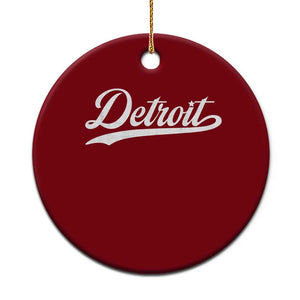 Retro Script Detroit Ceramic Ornament Vintage Sports Team Name TS10 1pc Red Print Your Wear