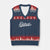 Retro Script Detroit V-Neck Knit Sweater Vest Vintage Sports Team Name TS10 Navy Red Print Your Wear