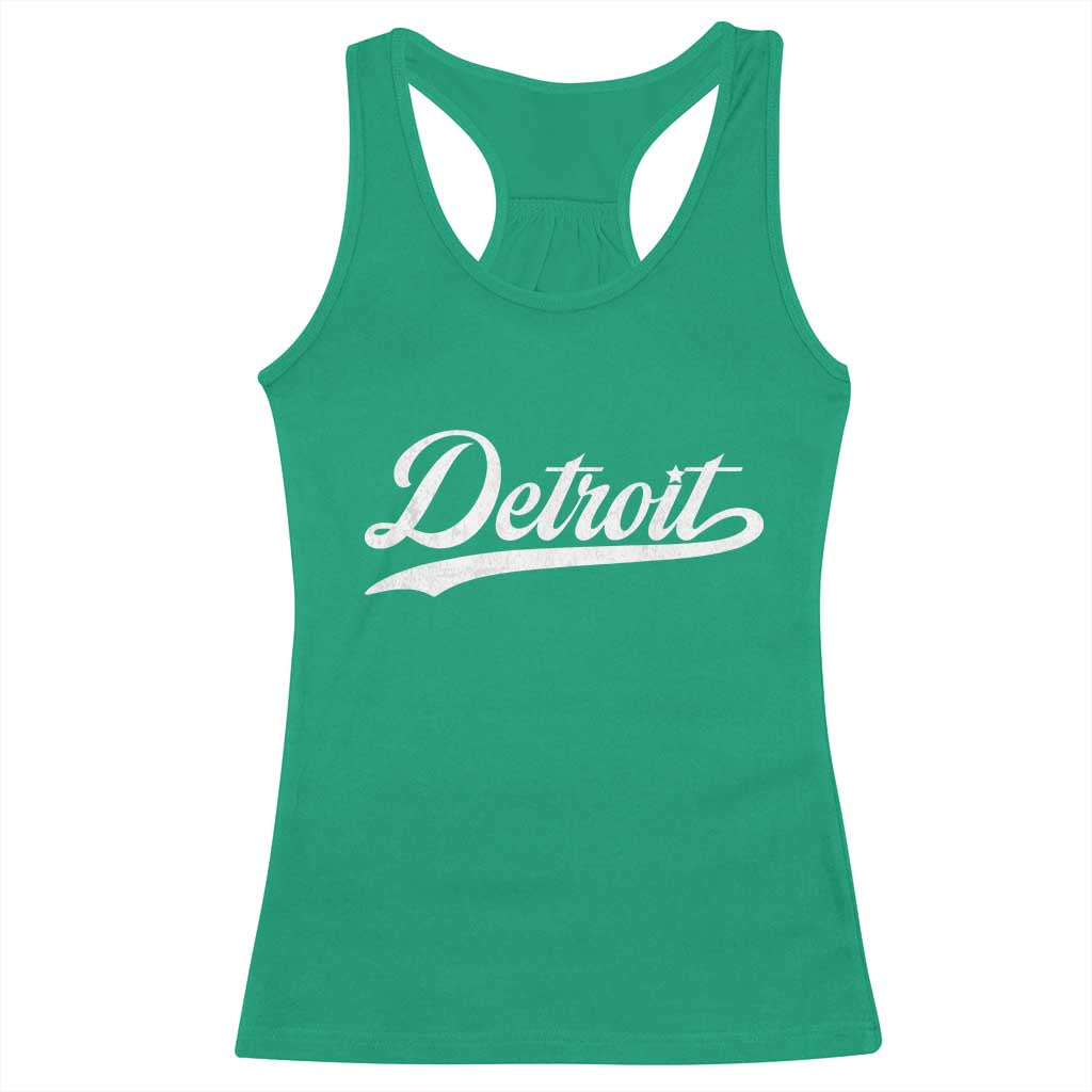 Retro Script DFL Racerback Tank Top Vintage Sports Team Name LF TS10 Irish Green Print Your Wear