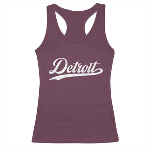 Retro Script DFL Racerback Tank Top Vintage Sports Team Name LF TS10 Maroon Print Your Wear