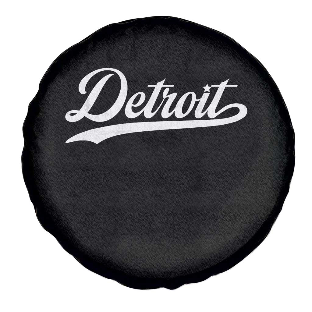 Retro Script Detroit Spare Tire Cover Vintage Sports Team Name TS10 Print Your Wear