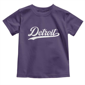 Retro Script Detroit Toddler T Shirt Vintage Team Name TS10 Purple Print Your Wear