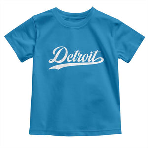 Retro Script Detroit Toddler T Shirt Vintage Team Name TS10 Sapphire Print Your Wear