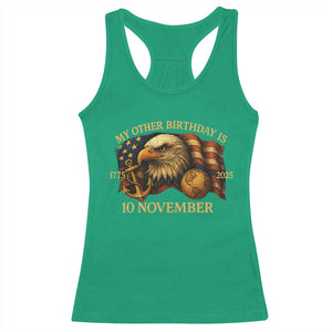 Veteran 250th Anniversary Racerback Tank Top My Other Birthday Is 10 November 1775 TS10 Irish Green Print Your Wear