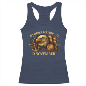 Veteran 250th Anniversary Racerback Tank Top My Other Birthday Is 10 November 1775 TS10 Navy Print Your Wear