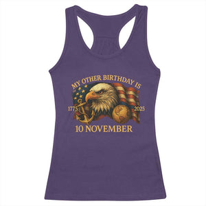 Veteran 250th Anniversary Racerback Tank Top My Other Birthday Is 10 November 1775 TS10 Purple Print Your Wear