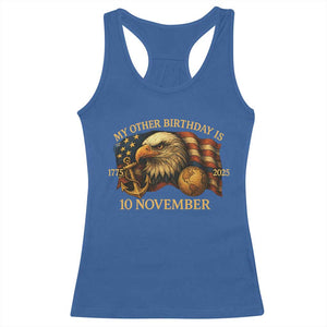 Veteran 250th Anniversary Racerback Tank Top My Other Birthday Is 10 November 1775 TS10 Royal Blue Print Your Wear
