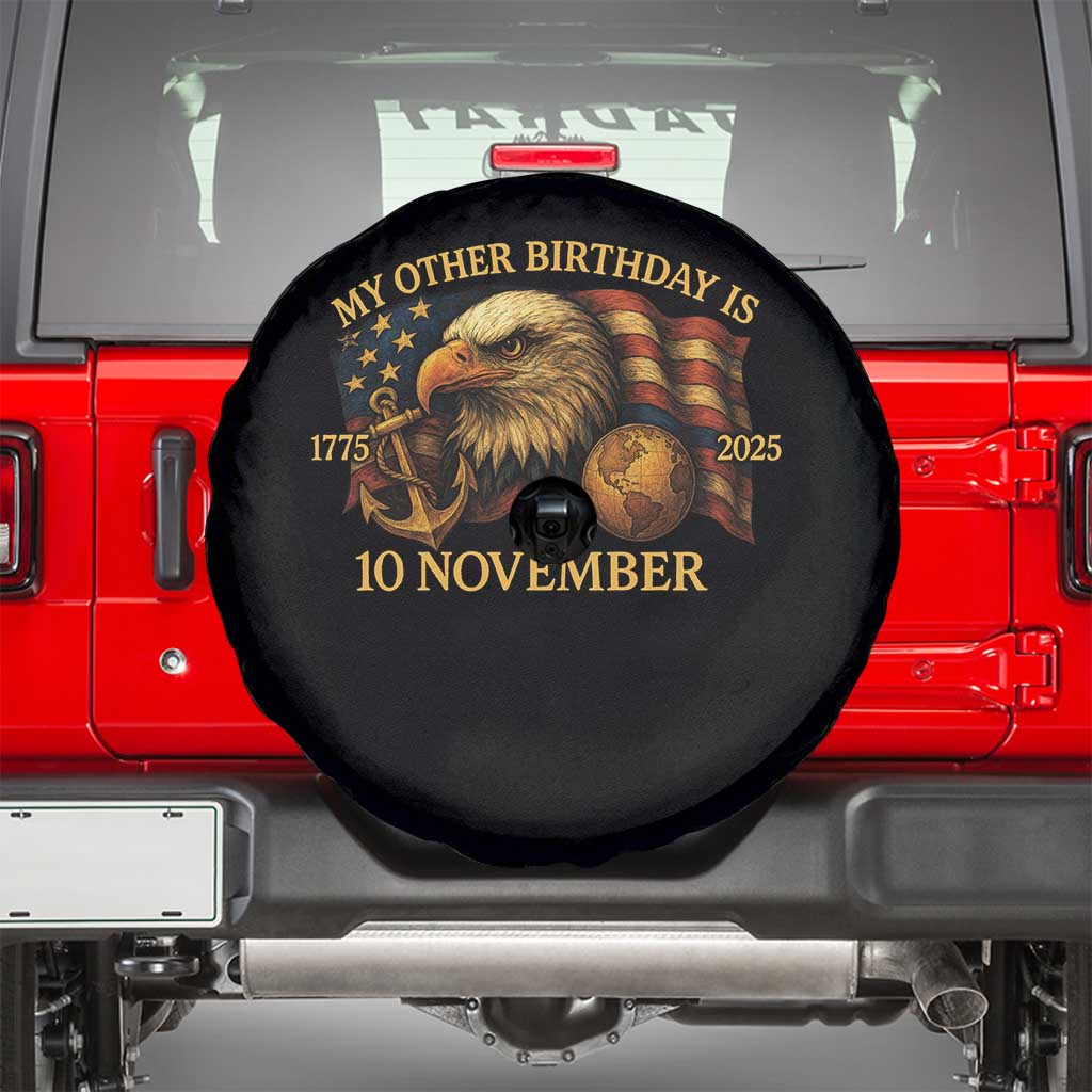 Veteran 250th Anniversary Spare Tire Cover My Other Birthday Is 10 November 1775 TS10 Black Print Your Wear