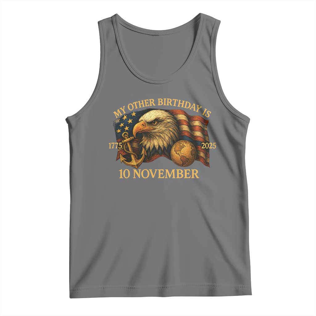 Veteran 250th Anniversary Tank Top My Other Birthday Is 10 November 1775 TS10 Black Heather Print Your Wear