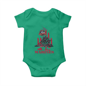 Marine Veteran 250th Anniversary Baby Onesie Retro Military Corps American Flag TS10 Irish Green Print Your Wear