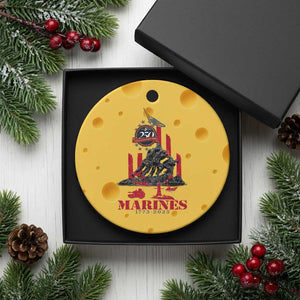Marine Veteran 250th Anniversary Ceramic Ornament Retro Military Corps American Flag - Print Your Wear
