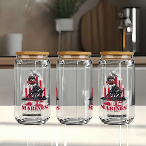 Marine Veteran 250th Anniversary Glass Can Retro Military Corps American Flag TS10 Print Your Wear
