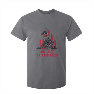 Marine Veteran 250th Anniversary T Shirt For Kid Retro Military Corps American Flag TS10 Charcoal Print Your Wear