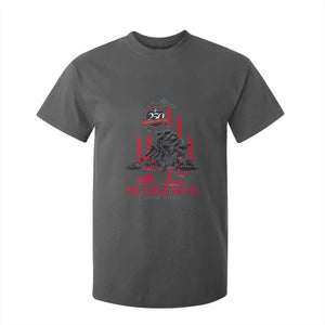 Marine Veteran 250th Anniversary T Shirt For Kid Retro Military Corps American Flag TS10 Dark Heather Print Your Wear