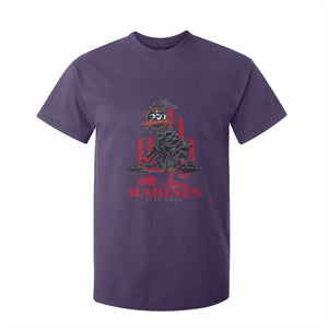 Marine Veteran 250th Anniversary T Shirt For Kid Retro Military Corps American Flag TS10 Purple Print Your Wear