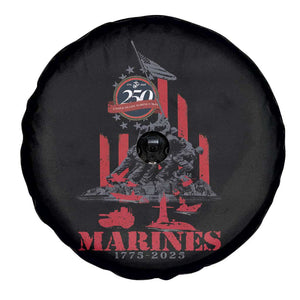 Marine Veteran 250th Anniversary Spare Tire Cover Retro Military Corps American Flag TS10 Print Your Wear