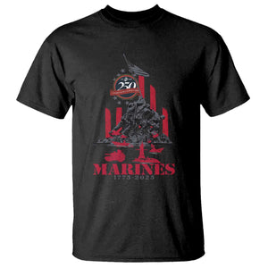 Marine Veteran 250th Anniversary T Shirt Retro Military Corps American Flag TS10 Black Print Your Wear