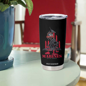 Marine Veteran 250th Anniversary Tumbler Cup Retro Military Corps American Flag TS10 Print Your Wear