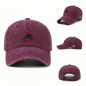 Marine Veteran 250th Anniversary Washed Cotton Baseball Cap Retro Military Corps American Flag TS10 Washed Cap Universal Fit Burgundy Print Your Wear