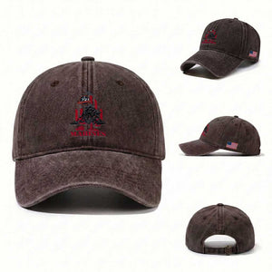 Marine Veteran 250th Anniversary Washed Cotton Baseball Cap Retro Military Corps American Flag TS10 Washed Cap Universal Fit Dark Brown Print Your Wear