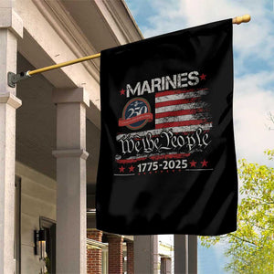 Marine Veteran 250th Anniversary Garden Flag Retro Patriotic Military Gift American Flag - Print Your Wear