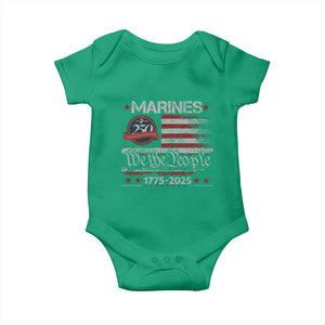Marine Veteran 250th Anniversary Baby Onesie Retro Patriotic Military Gift American Flag TS10 Irish Green Print Your Wear
