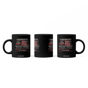 Marine Veteran 250th Anniversary Coffee Mug Retro Patriotic Military Gift American Flag TS10 Print Your Wear